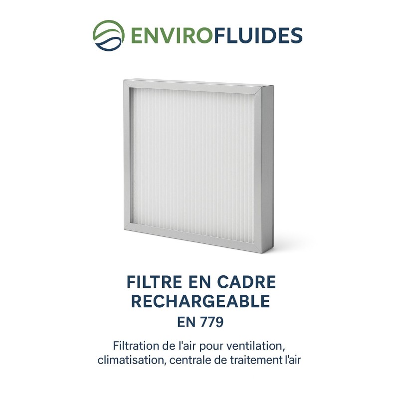 Filtre en cadre rechargeable sur mesures | Préfiltration air & ventilation - ENVIROFLUIDES.com
