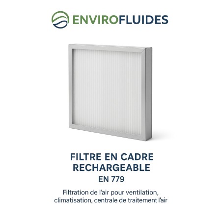 Filtre en cadre rechargeable sur mesures | Préfiltration air & ventilation - ENVIROFLUIDES.com