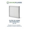 Filtre en cadre rechargeable sur mesures | Préfiltration air & ventilation - ENVIROFLUIDES.com