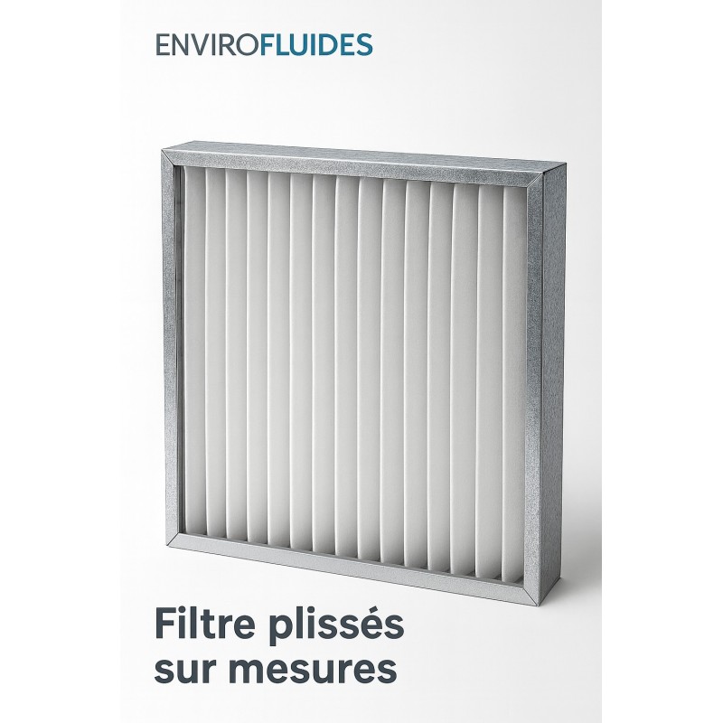 Filtre plissés en cadre sur mesures | Préfiltration air & ventilation - ENVIROFLUIDES.com