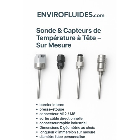Sondes & Capteurs de Température à Tête – Sur Mesure, ...  – Envirofluides