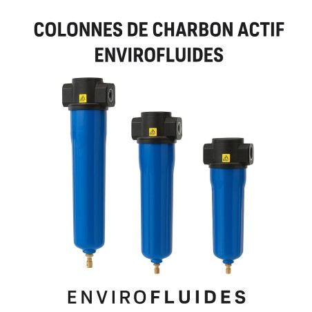Filtre / Mini Colonne de Charbon Actif – Traitement Air Comprimé – Envirofluides
