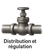 Distribution et régulation (tuyauterie, vannes, automatismes)